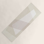 Modern Minimalism White Beige Modern Art Yoga Mat Gallery Image 1