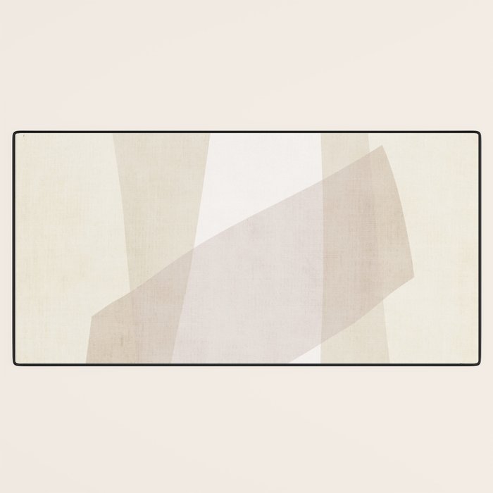 Modern Minimalism White Beige Modern Art Desk Mat Gallery Image 3
