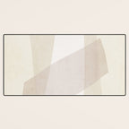Modern Minimalism White Beige Modern Art Desk Mat Gallery Image 3