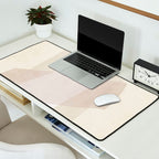 Modern Minimalism White Beige Modern Art Desk Mat Gallery Image 2