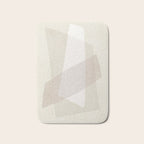 Modern Minimalism White Beige Modern Art Bath Mat Gallery Image 1