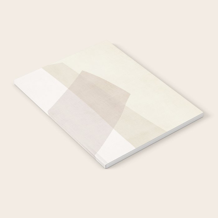 Modern Minimalism White Beige Modern Art Notebook Gallery Image 2