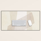 Modern Minimalism White Beige Modern Art Desk Mat Gallery Image 1