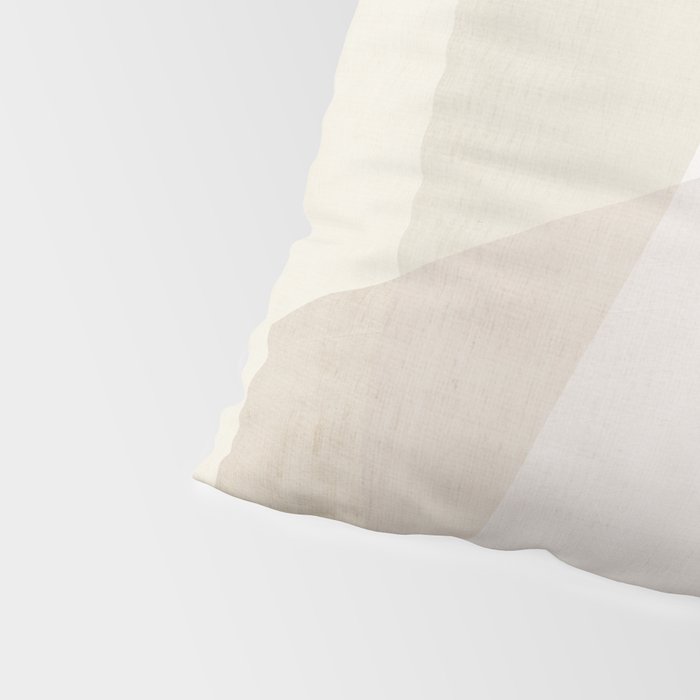 Modern Minimalism White Beige Modern Art Pillow Sham Gallery Image 4