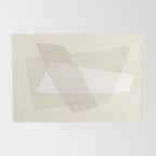 Modern Minimalism White Beige Modern Art Rug Gallery Image 2