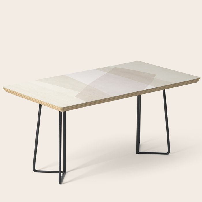 Modern Minimalism White Beige Modern Art Coffee Table Gallery Image 1