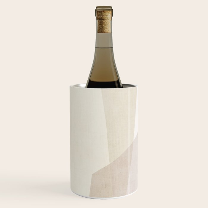 Modern Minimalism White Beige Modern Art Wine Chiller Gallery Image 2
