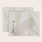 Modern Minimalism White Beige Modern Art Placemat Gallery Image 1