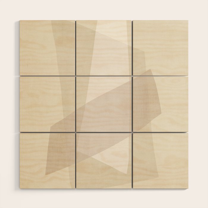 Modern Minimalism White Beige Modern Art Wood Wall Art Gallery Image 1