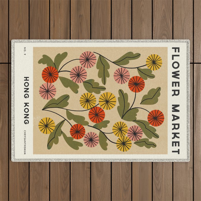 Flower Market No. 9 Outdoor Rug Gallery Image 1