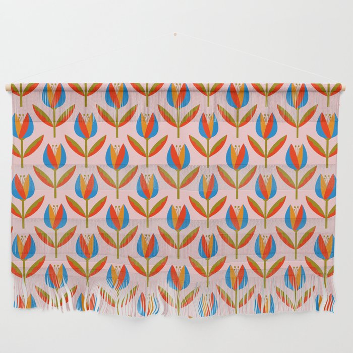 Bohemian Summer Tulips Pattern Wall Hanging Gallery Image 1