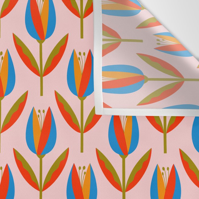 Bohemian Summer Tulips Pattern Wall Tapestry Gallery Image 3