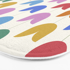 Spring Tulips IX Bright Rainbow Mid Century Flowers Bath Mat Gallery Image 3