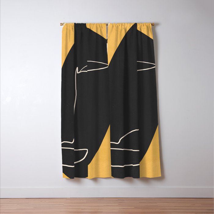 Abstract Face 10 Window Curtain Gallery Image 3