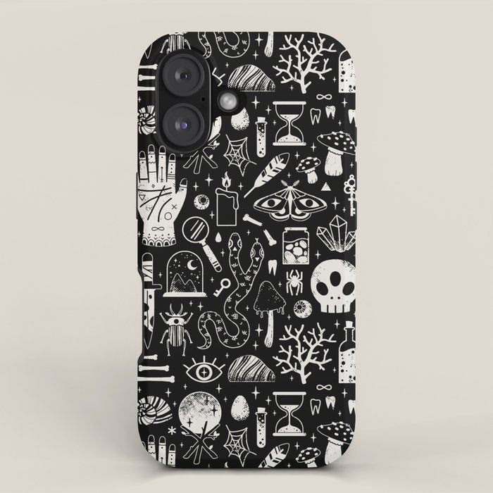 Curiosities: Bone Black iPhone Case Gallery Image 1