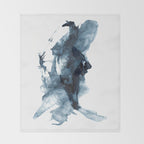 Indigo Depths No. 4 Throw Blanket Gallery Image 2