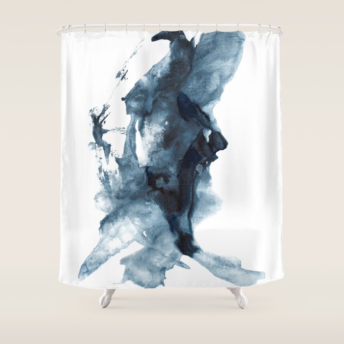 Indigo Depths No. 4 Shower Curtain Gallery Image 1
