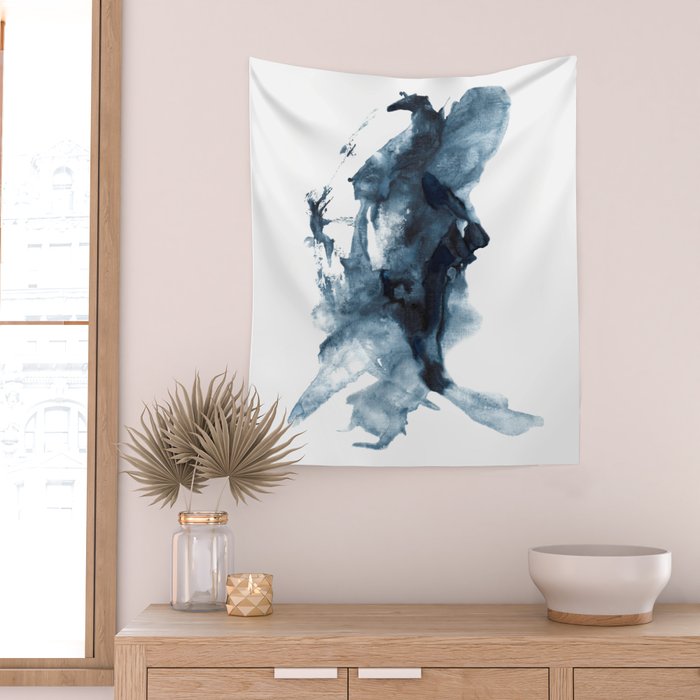 Indigo Depths No. 4 Wall Tapestry Gallery Image 2