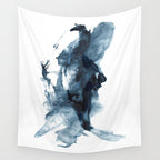 Indigo Depths No. 4 Wall Tapestry Gallery Image 4