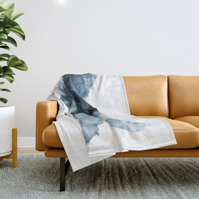 Indigo Depths No. 4 Throw Blanket Gallery Image 1