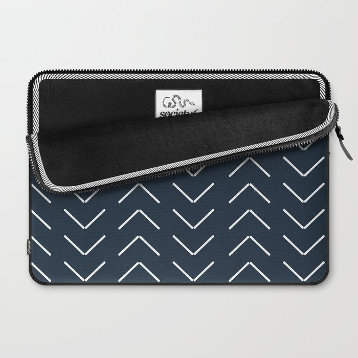 Mudcloth II (Annapolis Blue) Laptop Sleeve Gallery Image 2