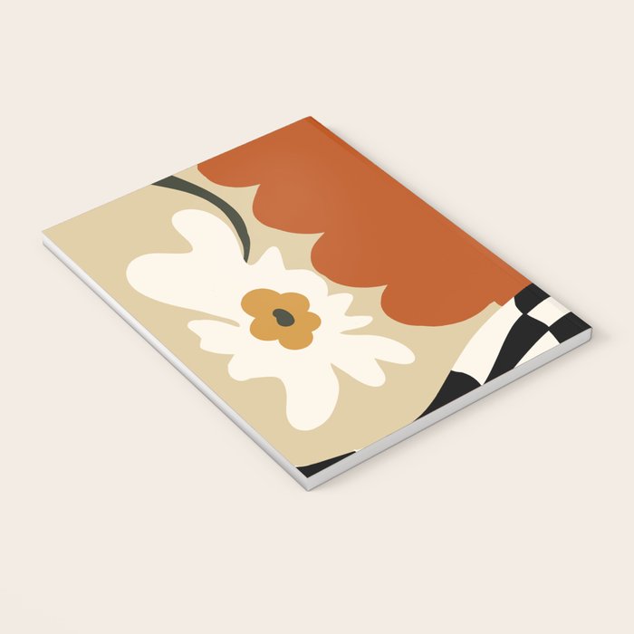 Vintage matisse floral check  Notebook Gallery Image 3