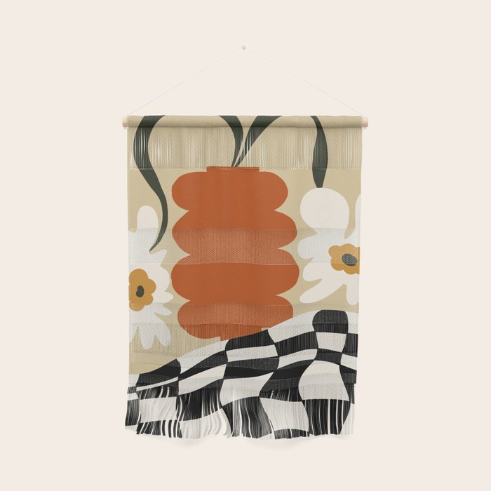 Vintage matisse floral check  Wall Hanging Gallery Image 1