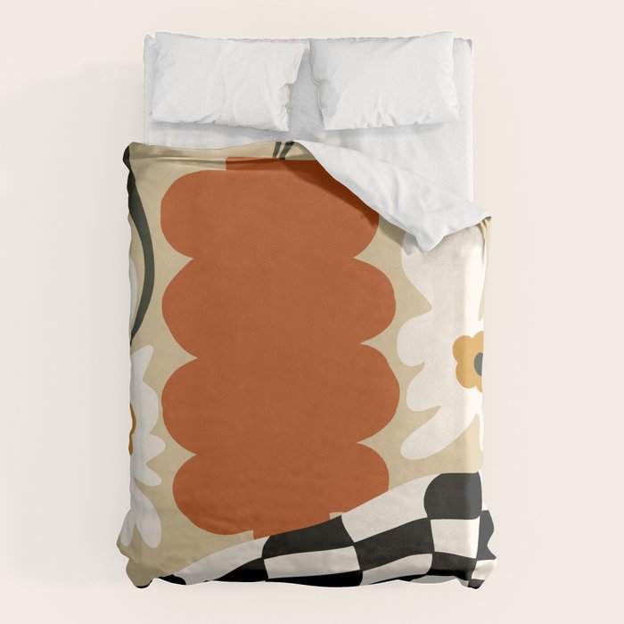 Vintage matisse floral check  Duvet Cover Gallery Image 6