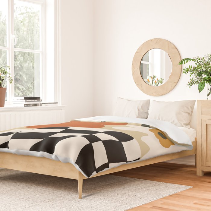 Vintage matisse floral check  Duvet Cover Gallery Image 2