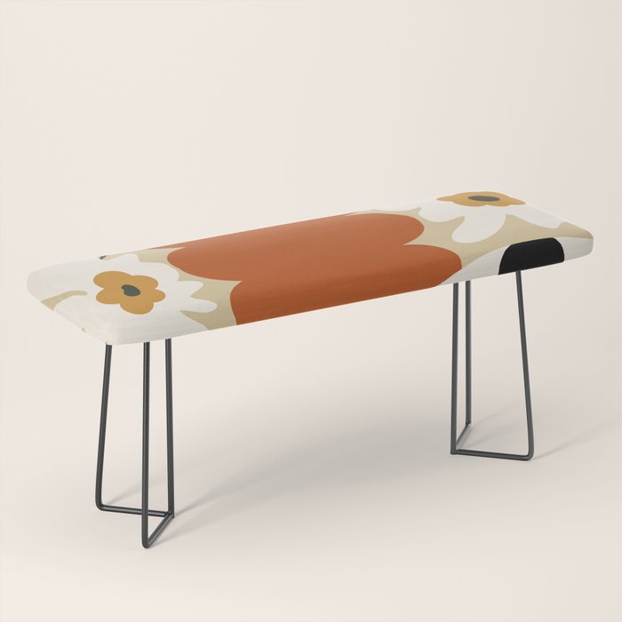 Vintage matisse floral check  Bench Gallery Image 1