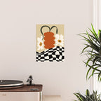 Vintage matisse floral check  Poster Gallery Image 2