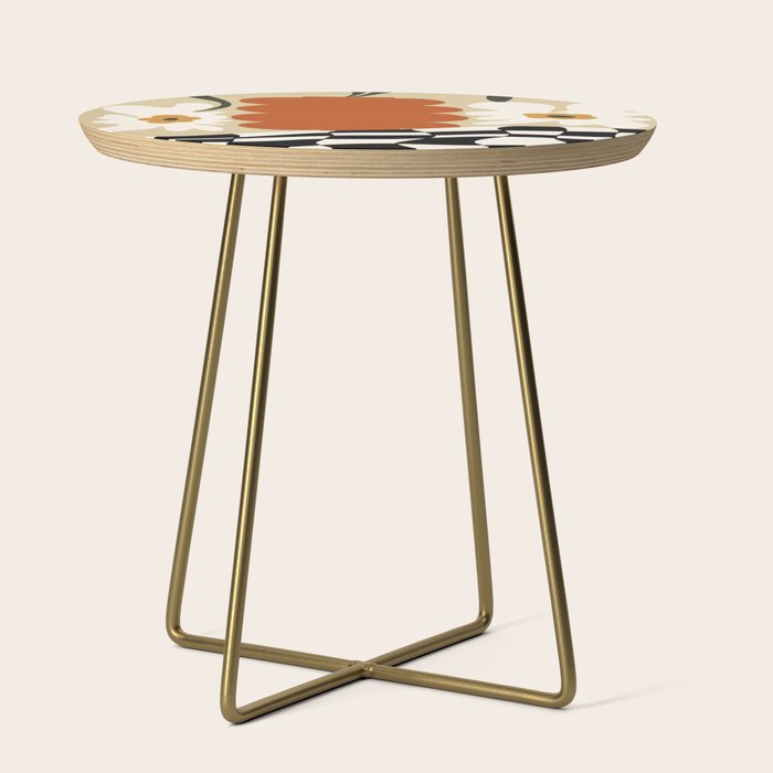 Vintage matisse floral check  Side Table Gallery Image 1