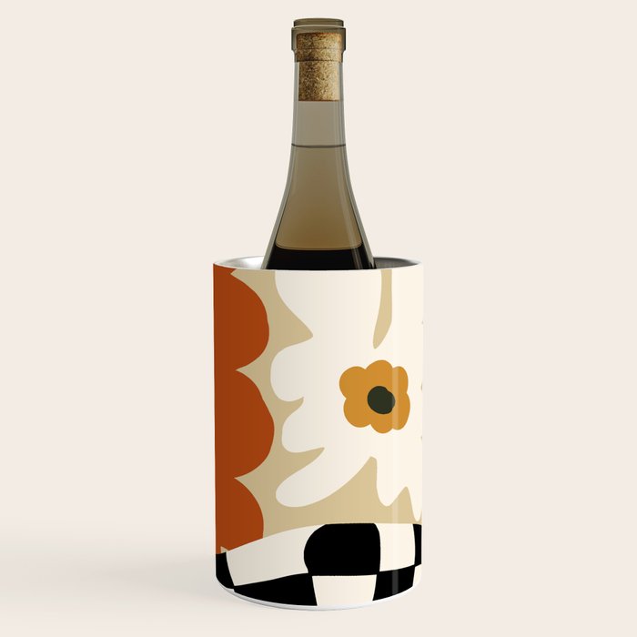 Vintage matisse floral check  Wine Chiller Gallery Image 3