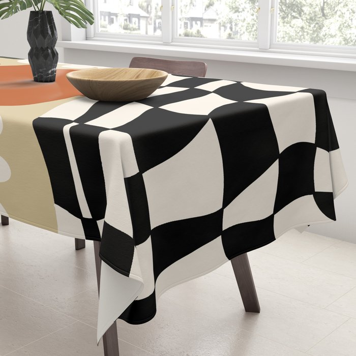 Vintage matisse floral check  Tablecloth Gallery Image 3