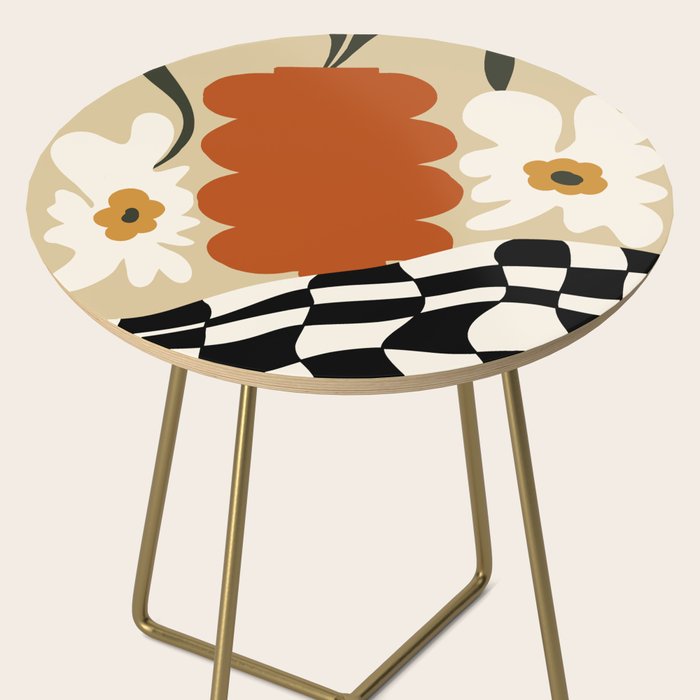 Vintage matisse floral check  Side Table Gallery Image 2