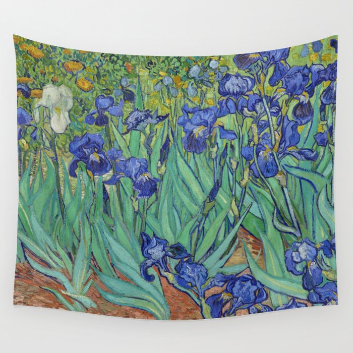 Iris (1889) by Vincent Van Gogh. Original from the J. Paul Getty Museum. Wall Tapestry Gallery Image 4