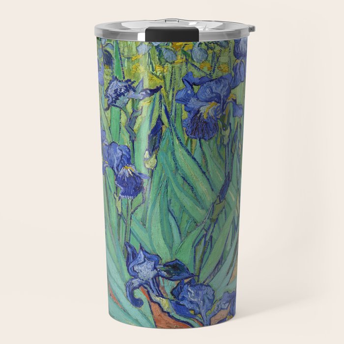 Iris (1889) by Vincent Van Gogh. Original from the J. Paul Getty Museum. Travel Mug Gallery Image 1