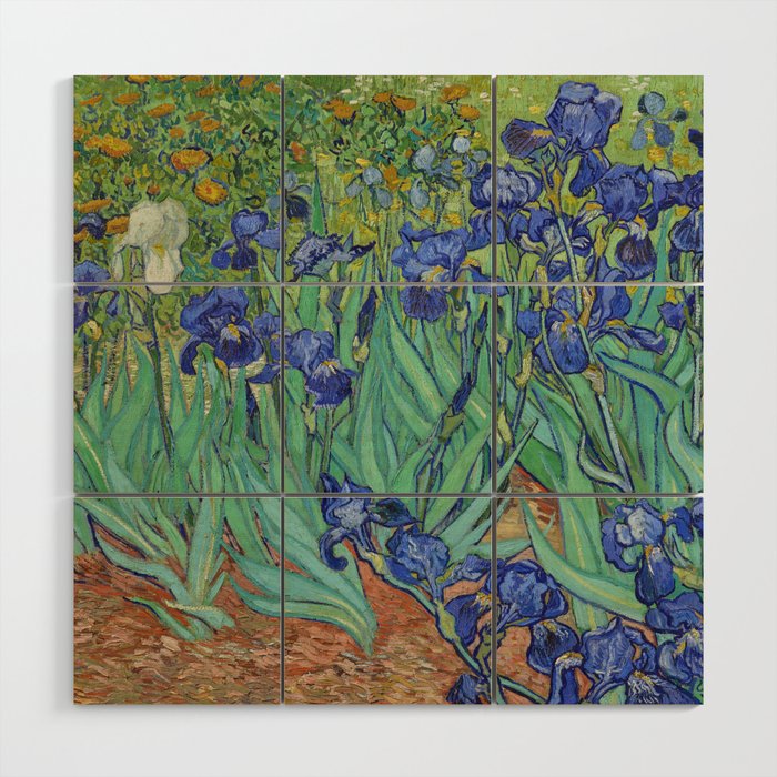 Iris (1889) by Vincent Van Gogh. Original from the J. Paul Getty Museum. Wood Wall Art Gallery Image 1