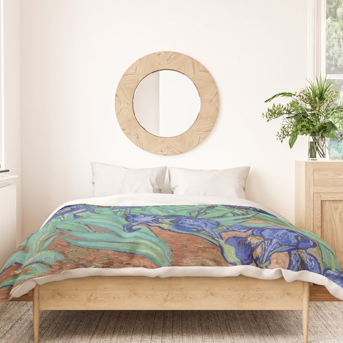 Iris (1889) by Vincent Van Gogh. Original from the J. Paul Getty Museum. Duvet Cover Gallery Image 3