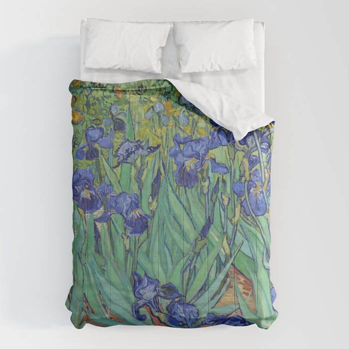 Iris (1889) by Vincent Van Gogh. Original from the J. Paul Getty Museum. Comforter Gallery Image 6