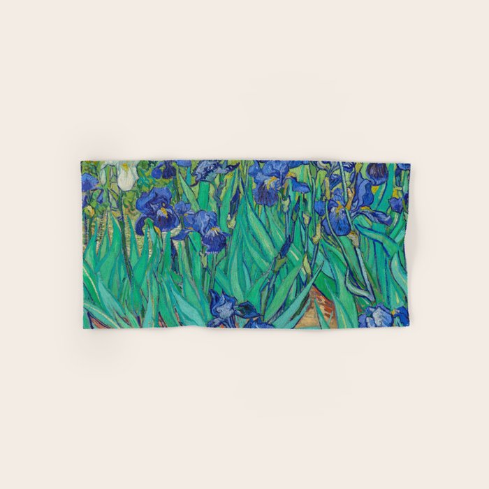 Iris (1889) by Vincent Van Gogh. Original from the J. Paul Getty Museum. Bath Towel Gallery Image 1