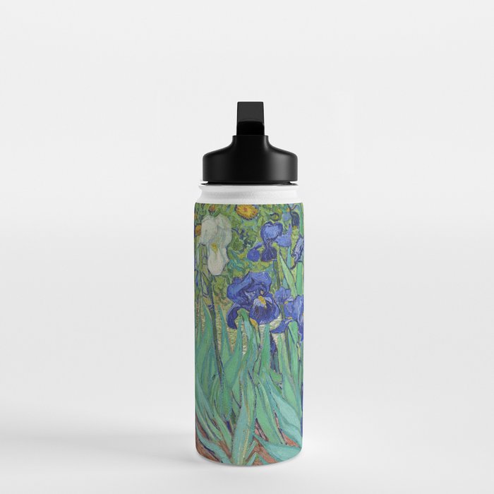 Iris (1889) by Vincent Van Gogh. Original from the J. Paul Getty Museum. Water Bottle Gallery Image 3