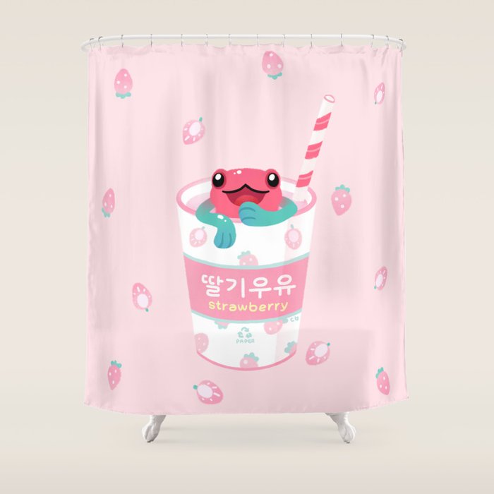 Strawberry poison milk 2 Shower Curtain Gallery Image 1