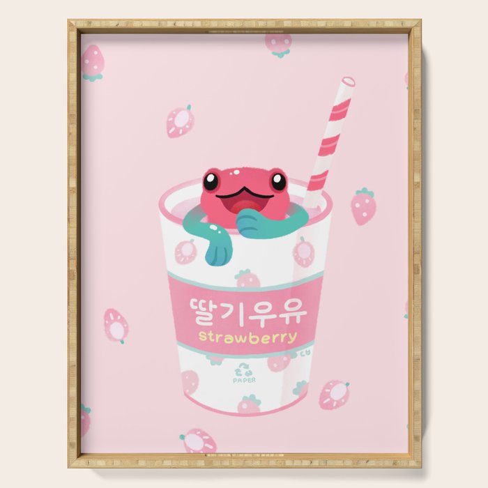 Strawberry poison milk 2 Serving Tray Gallery Image 1