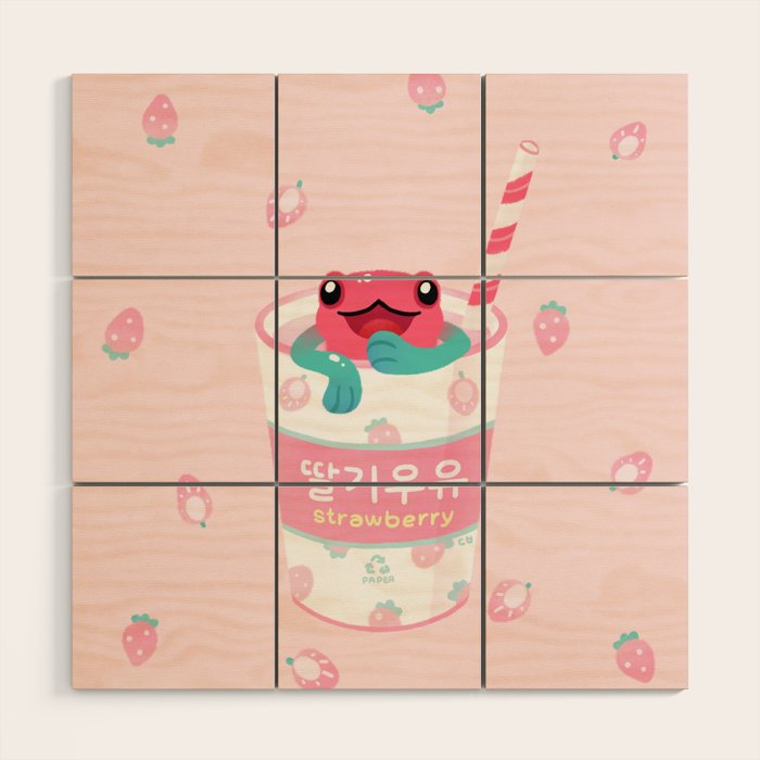 Strawberry poison milk 2 Wood Wall Art Gallery Image 1