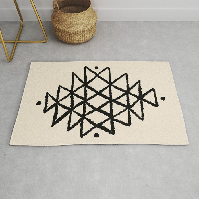 Line Art Berber - black Rug Gallery Image 1