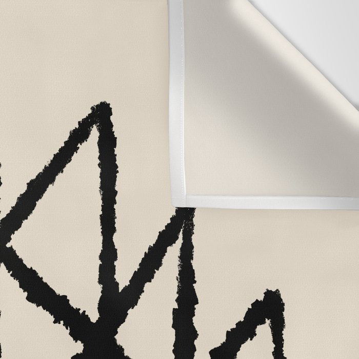 Line Art Berber - black Wall Tapestry Gallery Image 3