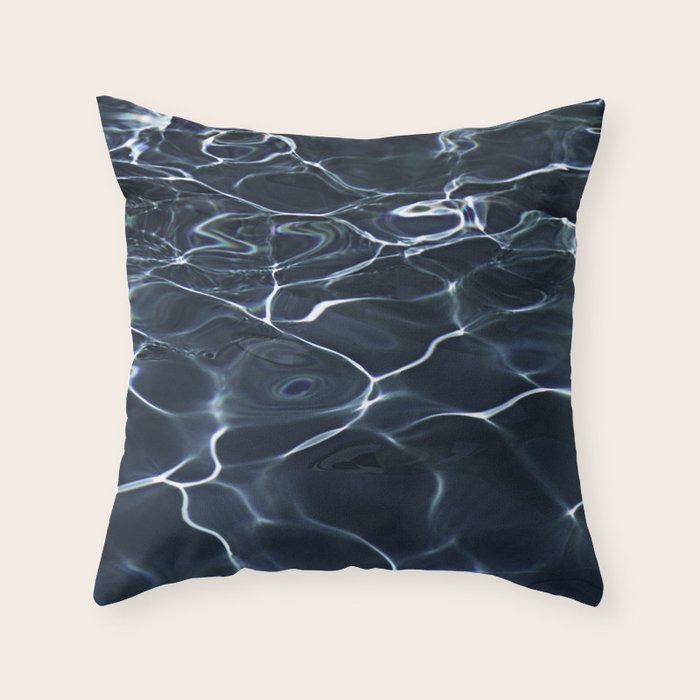 DARK BLUE -  WATER Throw Pillow Gallery Image 6