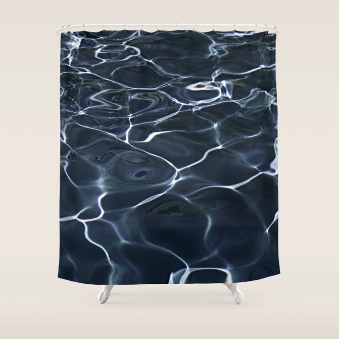 DARK BLUE -  WATER Shower Curtain Gallery Image 1