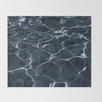 DARK BLUE -  WATER Throw Blanket Gallery Image 2